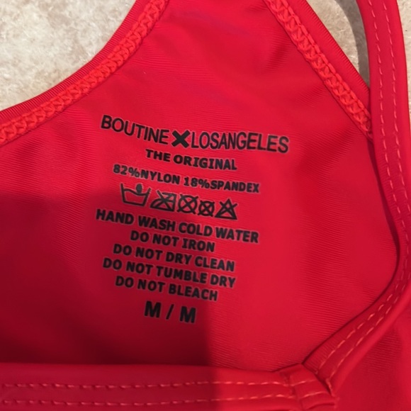 Boutine LA bikini top medium red m NWOT logo - Picture 3 of 3